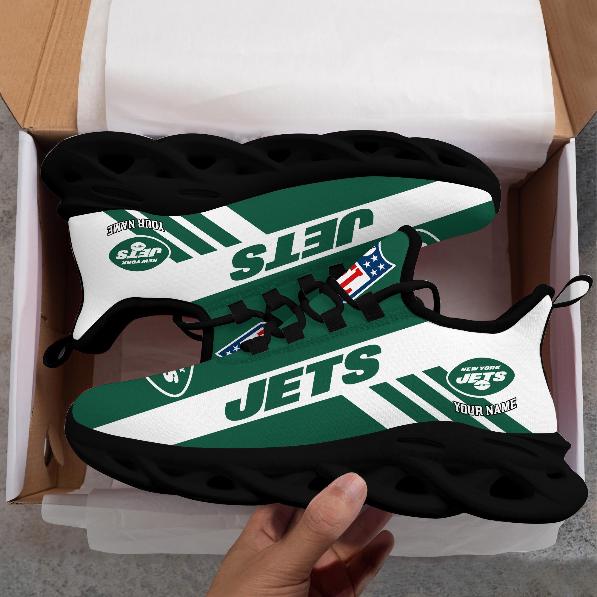 New York Jets Black Max Soul Shoes 2026 Versions Custom Name 635