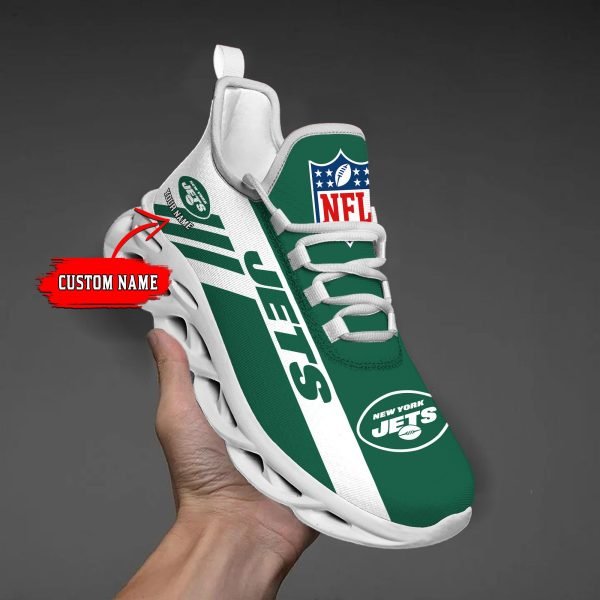 New York Jets Black Max Soul Shoes 2026 Versions Custom Name 635