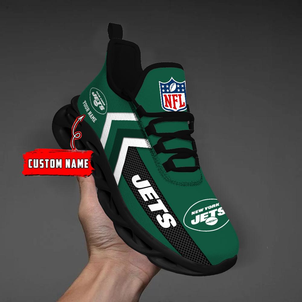 New York Jets Black Max Soul Shoes 2026 Versions Custom Name 638