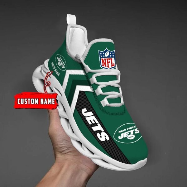 New York Jets Black Max Soul Shoes 2026 Versions Custom Name 638