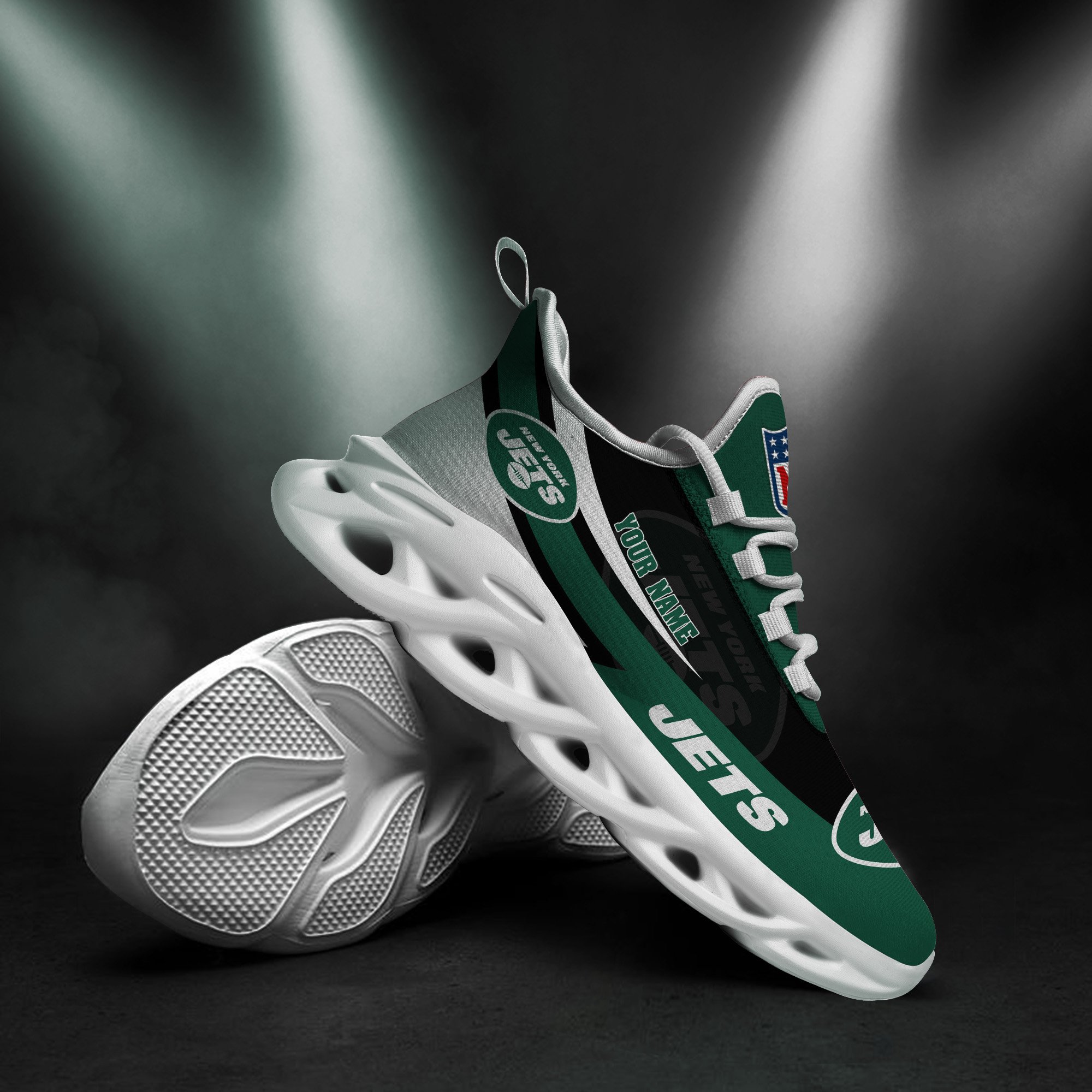 New York Jets White Max Soul Shoes 2026 Versions Custom Your Name, Sports Gift For Fan, Sport Gifts PH410