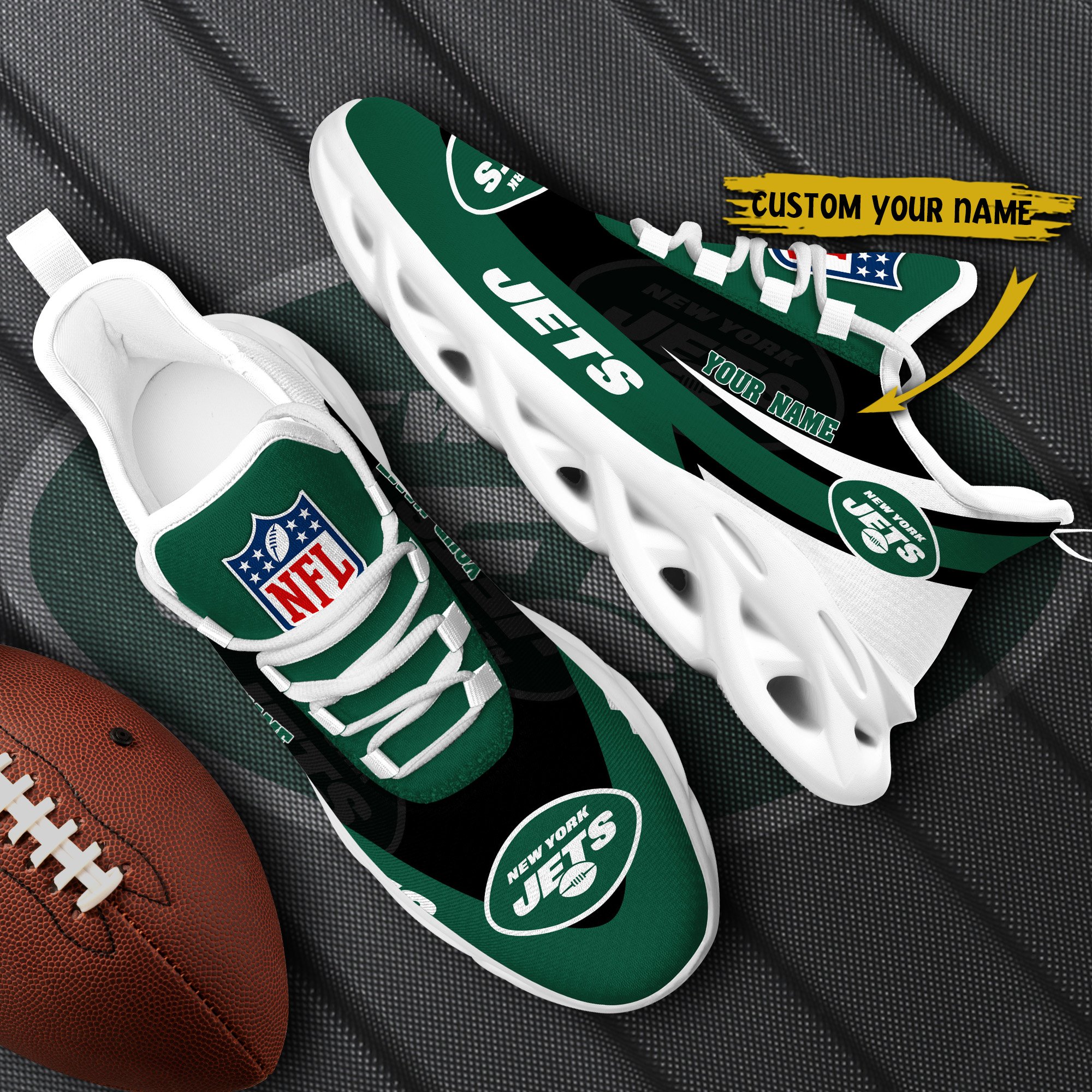 New York Jets White Max Soul Shoes 2026 Versions Custom Your Name, Sports Gift For Fan, Sport Gifts PH410