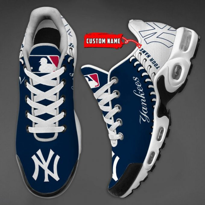 New York Yankees Custom Name Air Max Shoes Air Cushion Sneakers