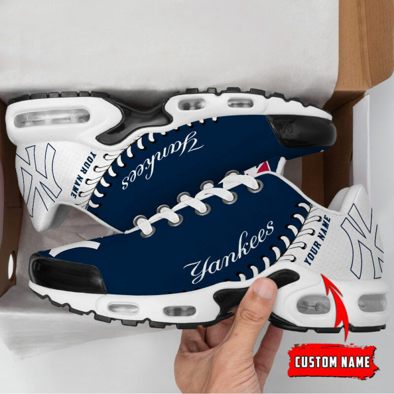 New York Yankees Custom Name Air Max Shoes Air Cushion Sneakers