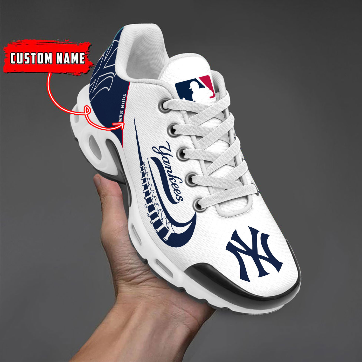 New York Yankees Team Logo Baseball God Wings Air Max Shoes Sneaker