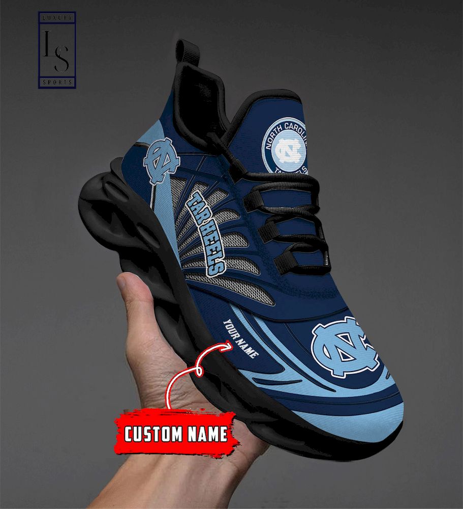 North Carolina Tar Heels Custom Name Max Soul Shoes