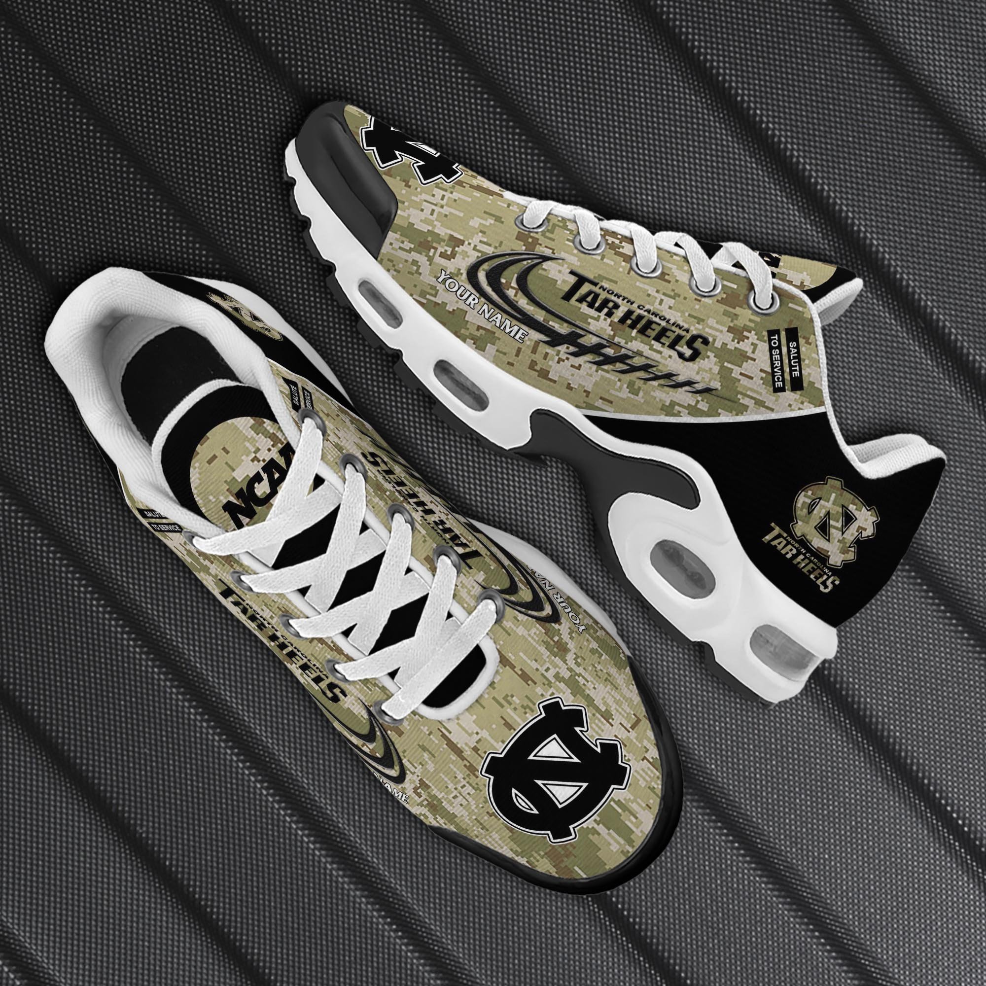 North Carolina Tar Heels TN Shoes 2026 Version Custom Name, Camouflage Shoes, Gifts For Football Lovers PH636