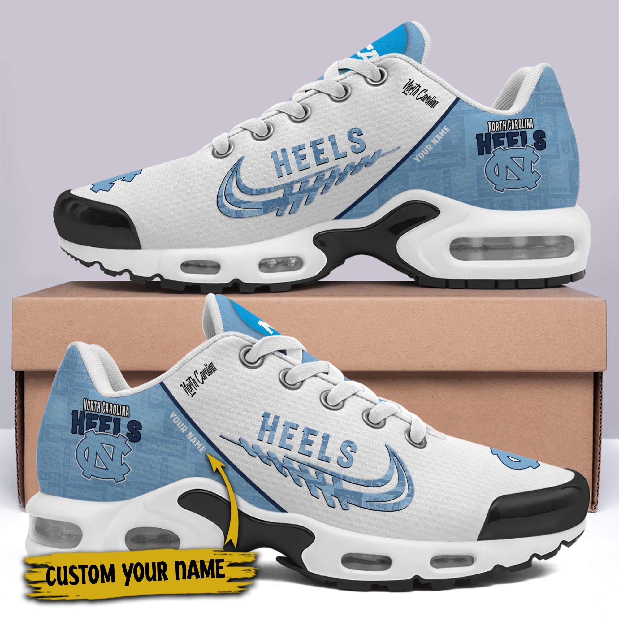 North Carolina Tar Heels TN Shoes Custom Your Name 2026 Version 203