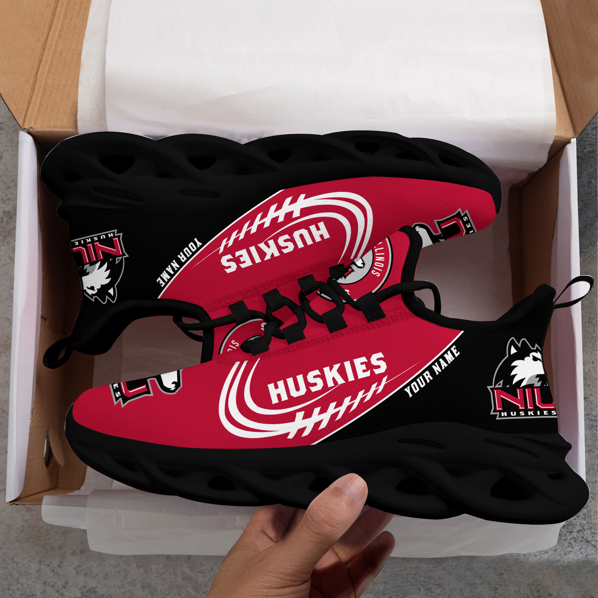 Northern Illinois Huskies PERSONALIZED MAX SOUL SHOES T1