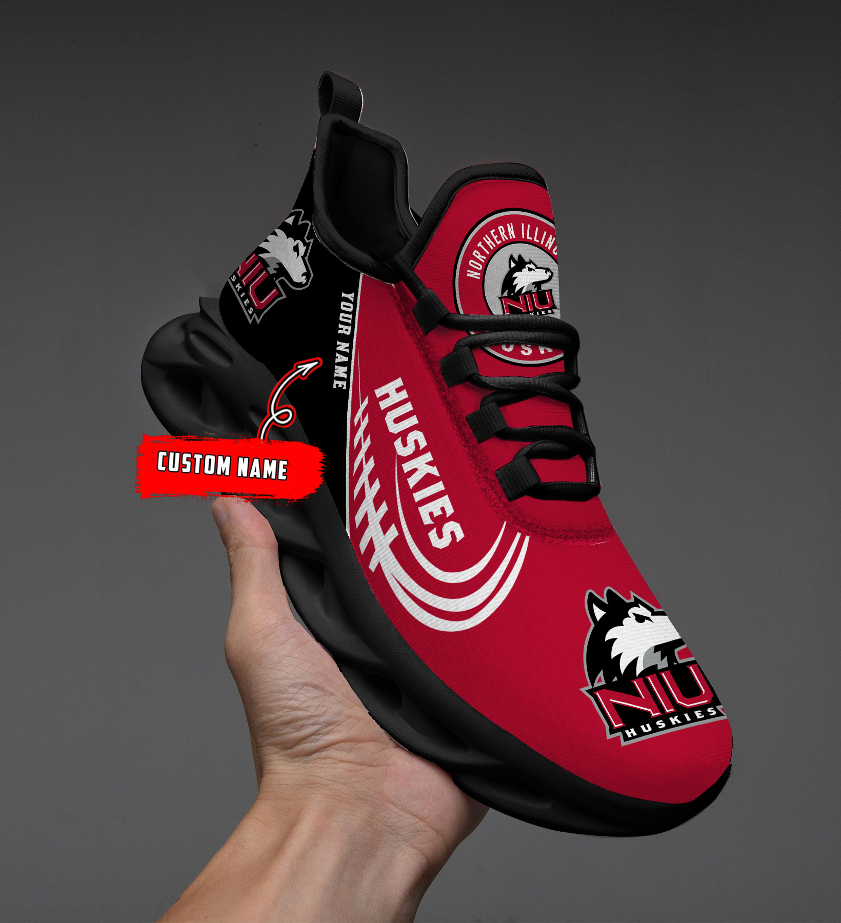 Northern Illinois Huskies PERSONALIZED MAX SOUL SHOES T1