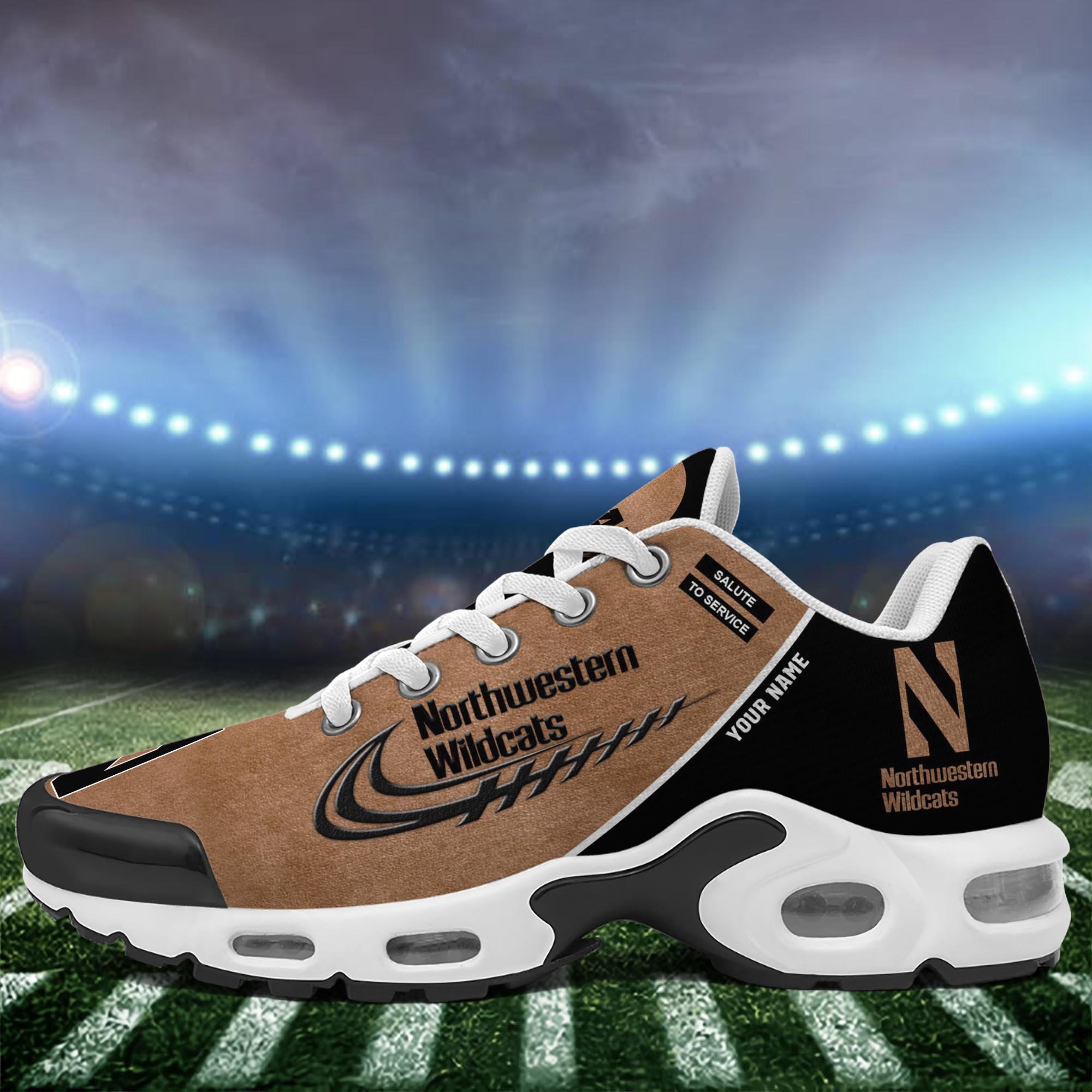 Northwestern Wildcats TN Shoes 2026 Version Custom Name, Shoes For Football Fans, Fan Gifts PH637
