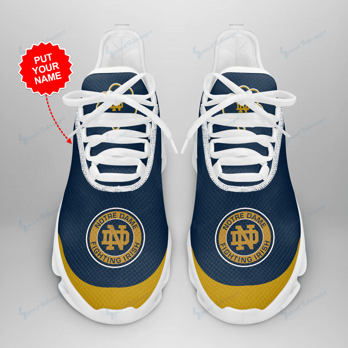 Notre Dame Fighting Irish Max Soul YZ Running Sneakers 259