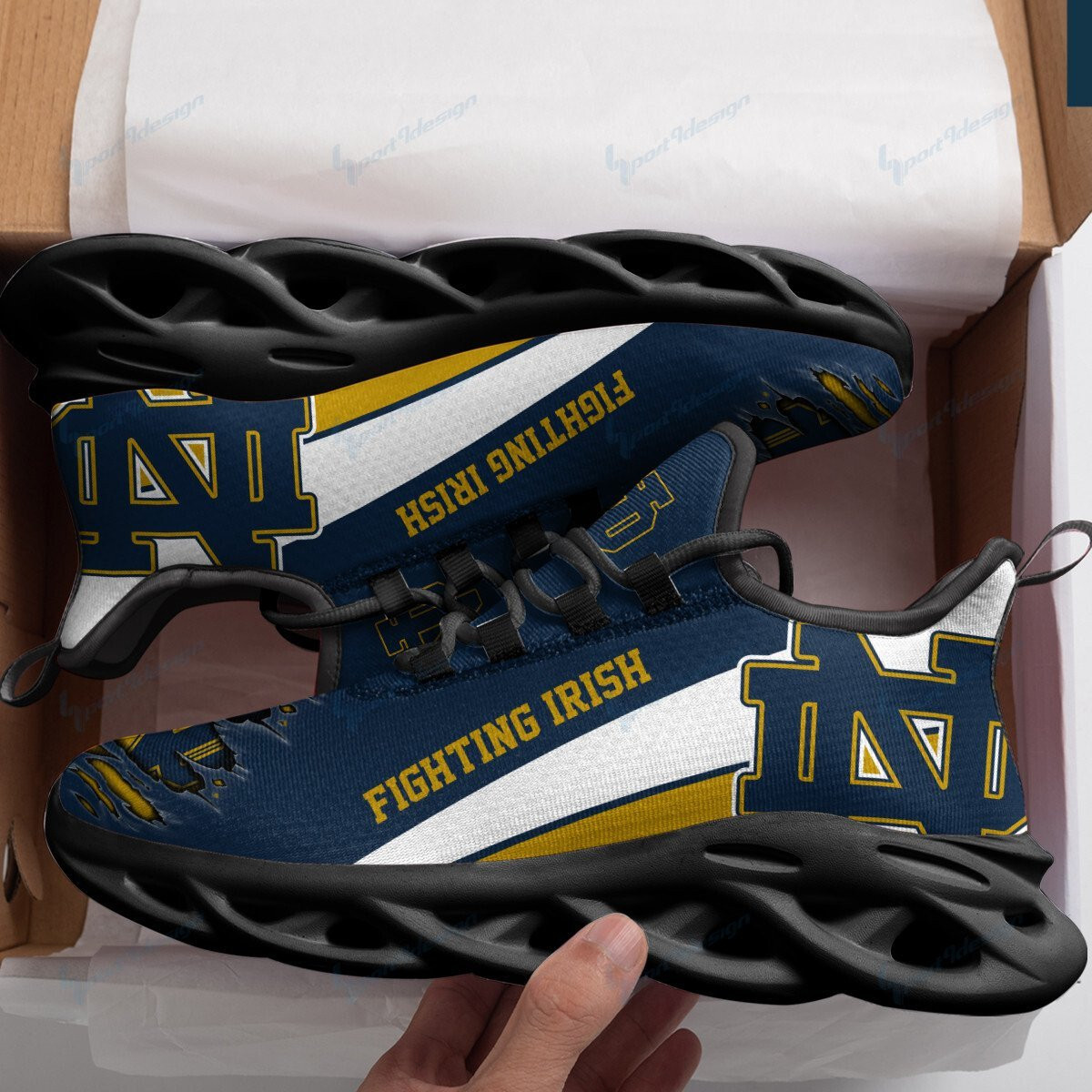 Notre Dame Fighting Irish Max Soul YZ Running Sneakers 993