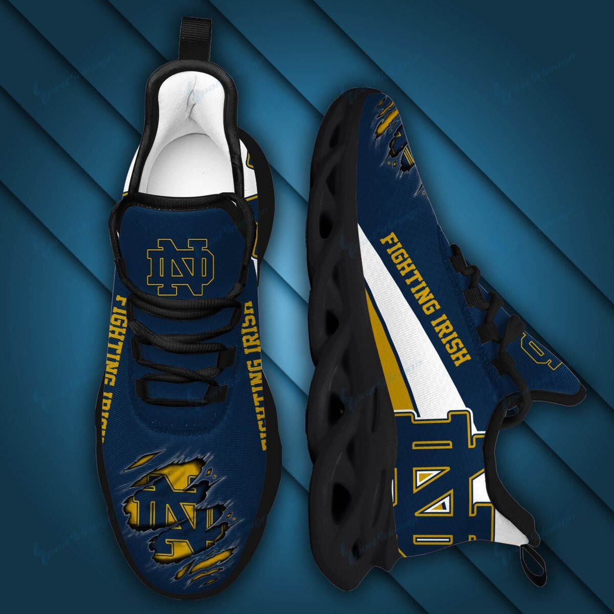 Notre Dame Fighting Irish Max Soul YZ Running Sneakers 993