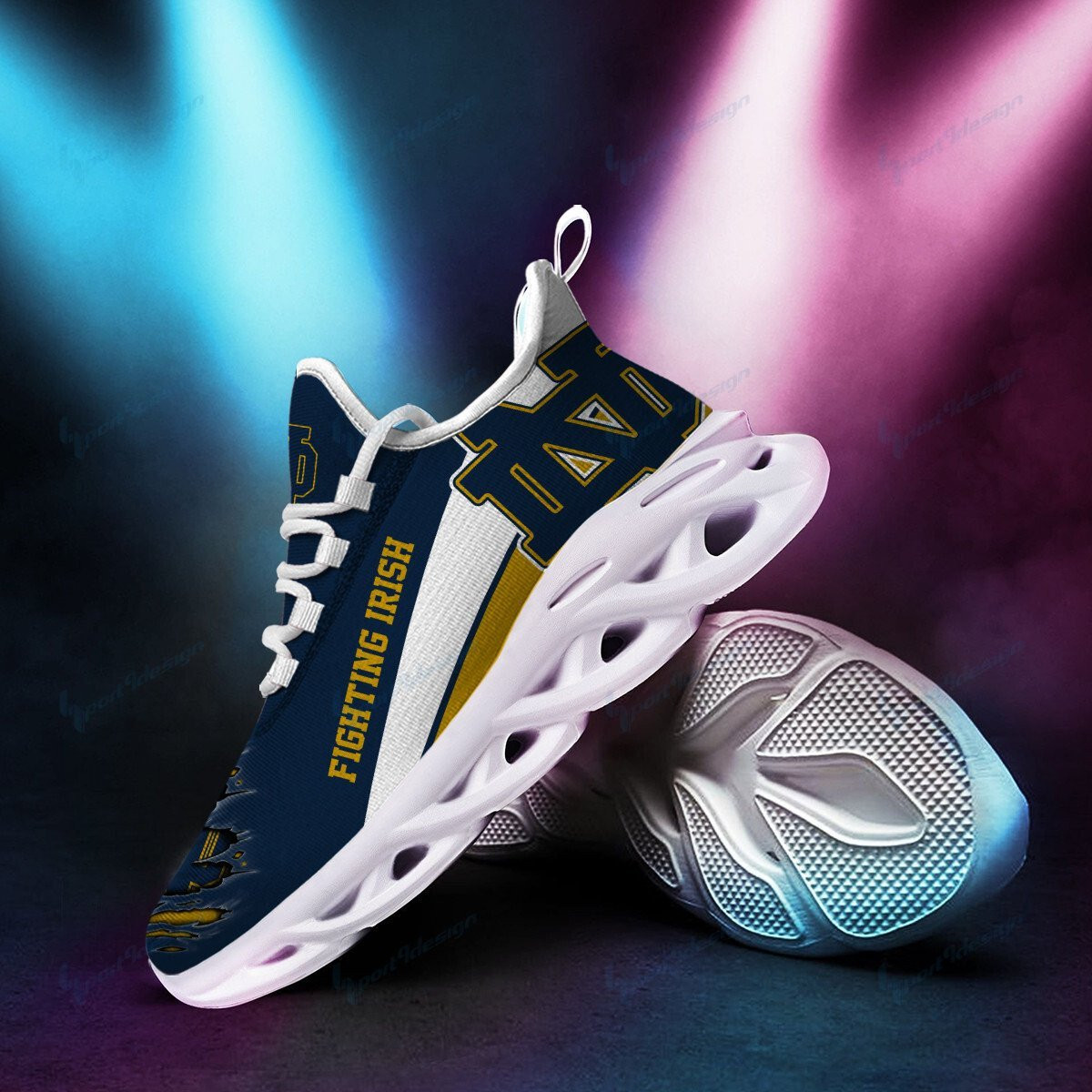 Notre Dame Fighting Irish Max Soul YZ Running Sneakers 993