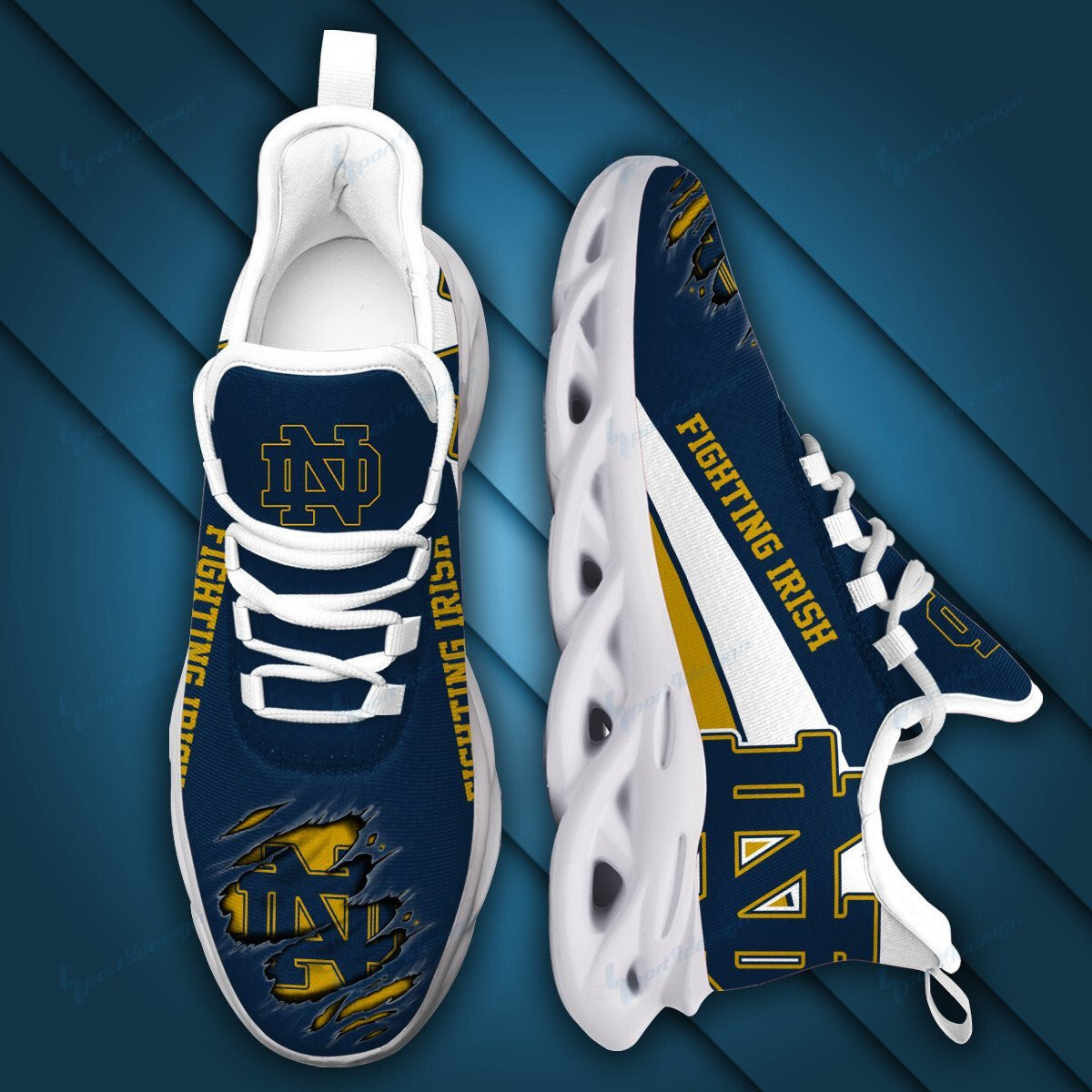 Notre Dame Fighting Irish Max Soul YZ Running Sneakers 993