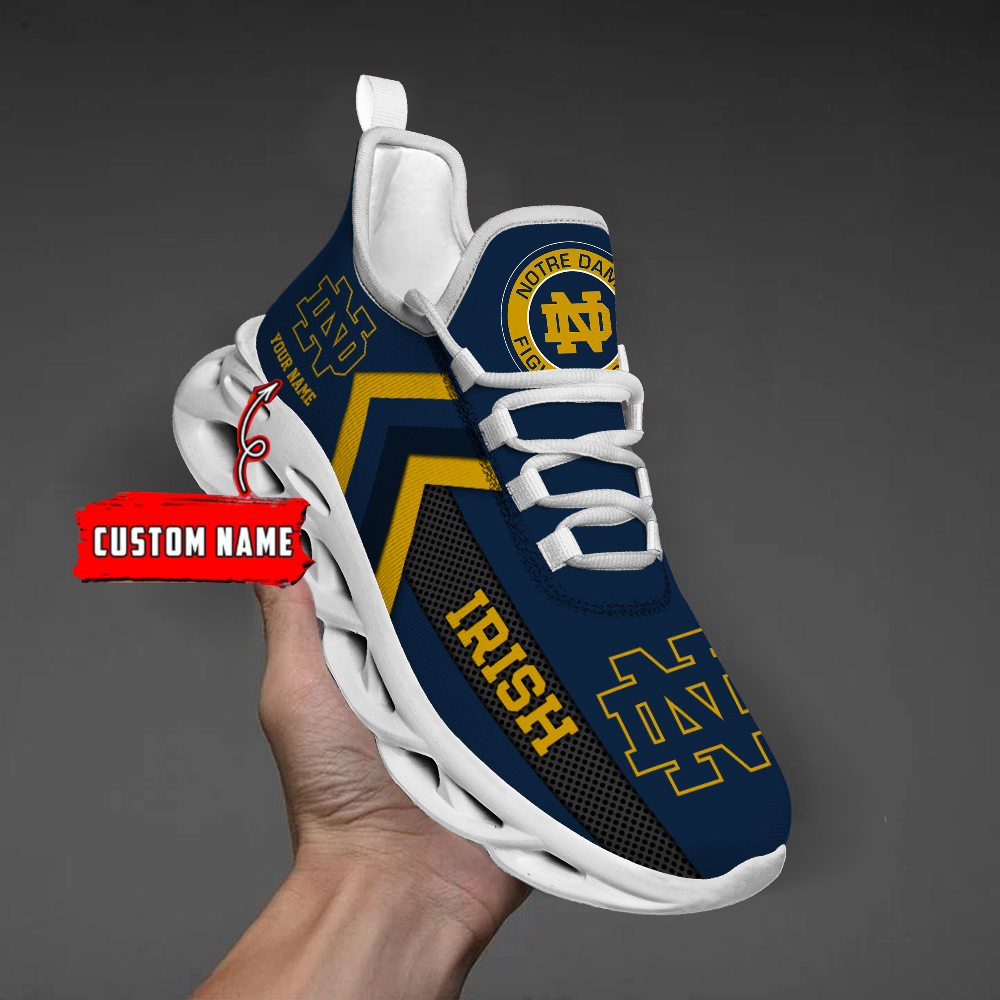 Notre Dame Fighting Irish Personalized Custom Name Max Soul Shoes DS003