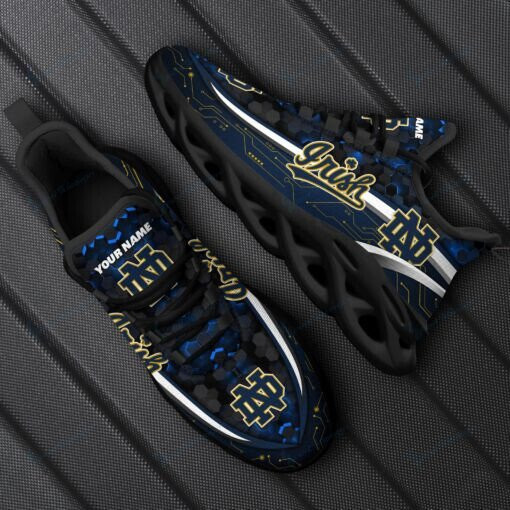 Notre Dame Fighting Irish Personalized Max Soul YZ Running Sneakers 126