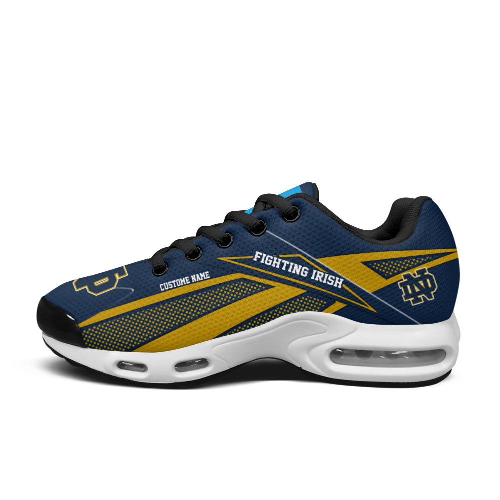 Notre Dame Fighting Irish Personalized Name Team Colors Supersonic Line Pattern TN Air Max Shoes Air Cushion Sneakers