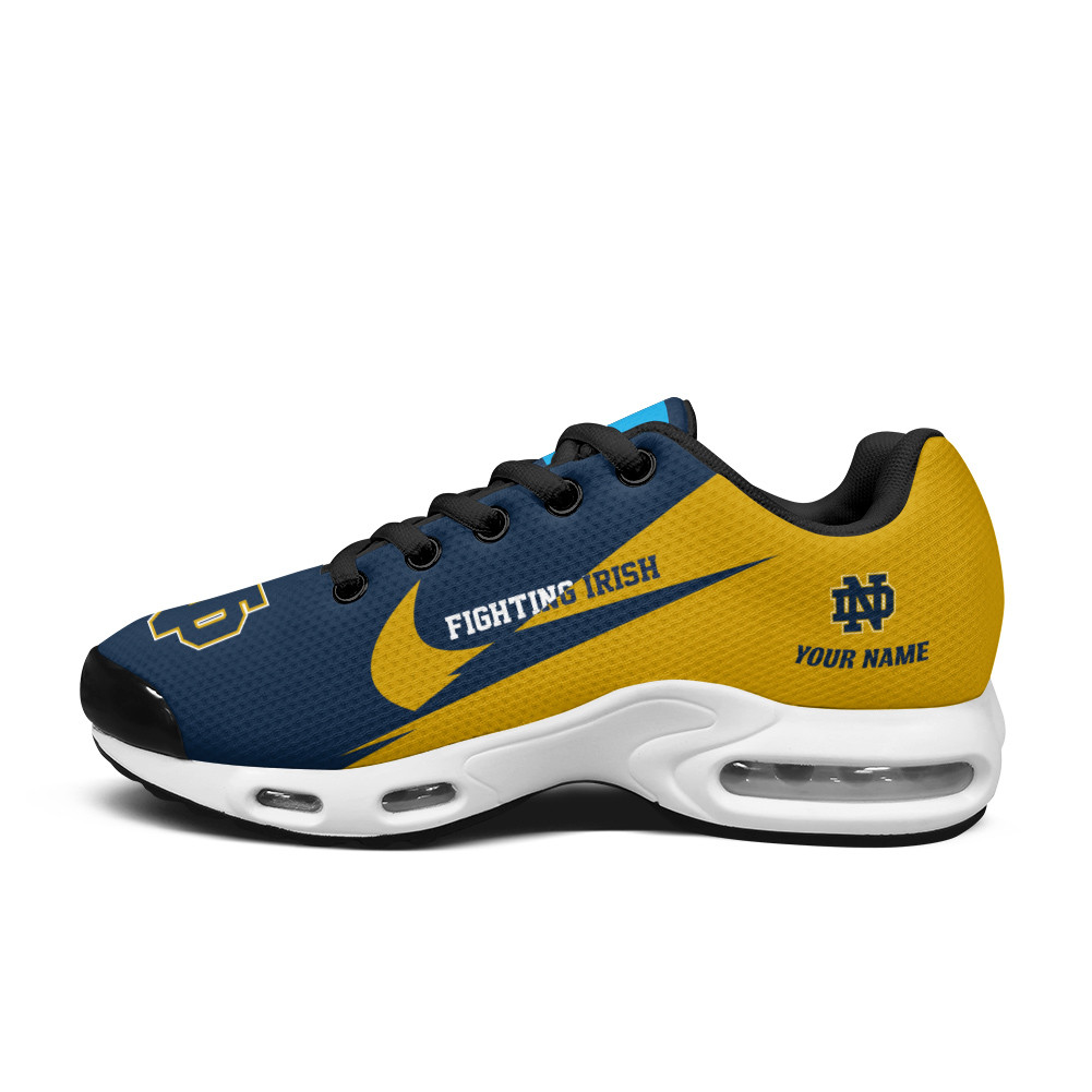 Notre Dame Fighting Irish Personalized Name Team Logo Wings Of God Pattern TN Air Max Shoes Air Cushion Sneakers