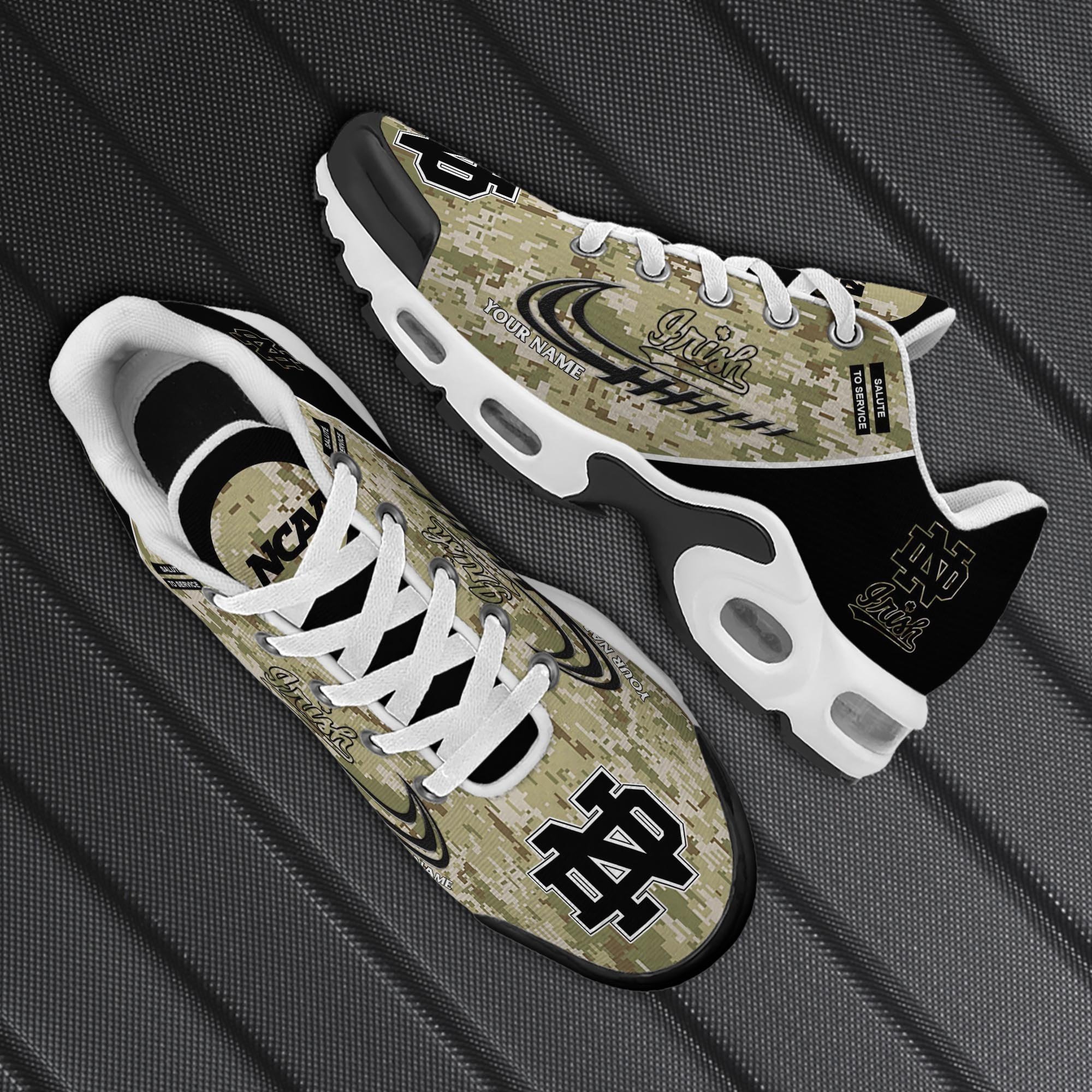 Notre Dame Fighting Irish TN Shoes 2026 Version Custom Name, Camouflage Shoes, Gifts For Football Lovers
