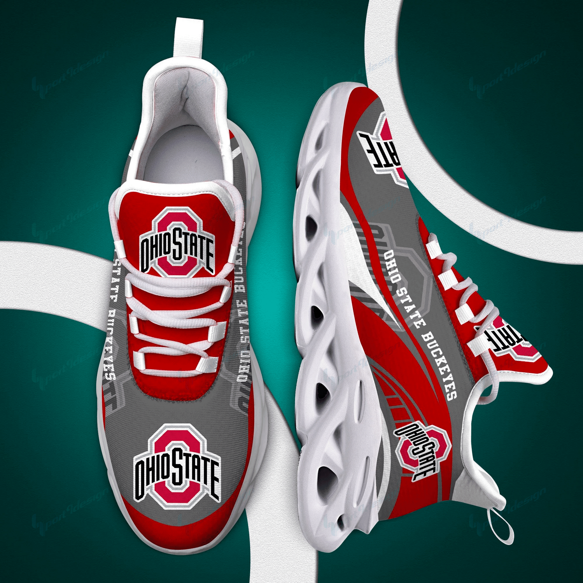 Ohio State Buckeyes Max Soul YZ Running Sneakers 166
