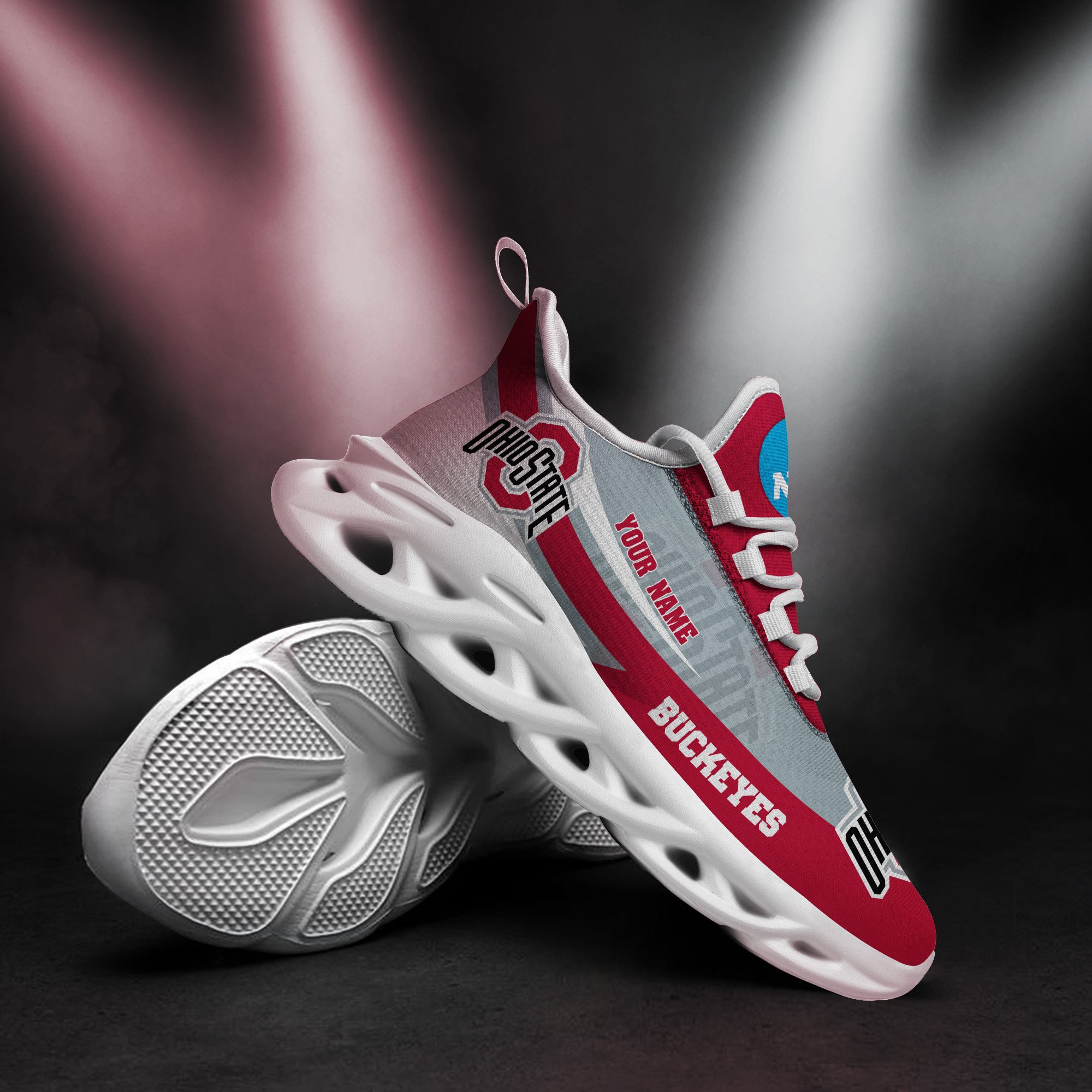 Ohio State Buckeyes White Max Soul Shoes 2026 Versions Custom Your Name, Sports Gift For Fan PH019