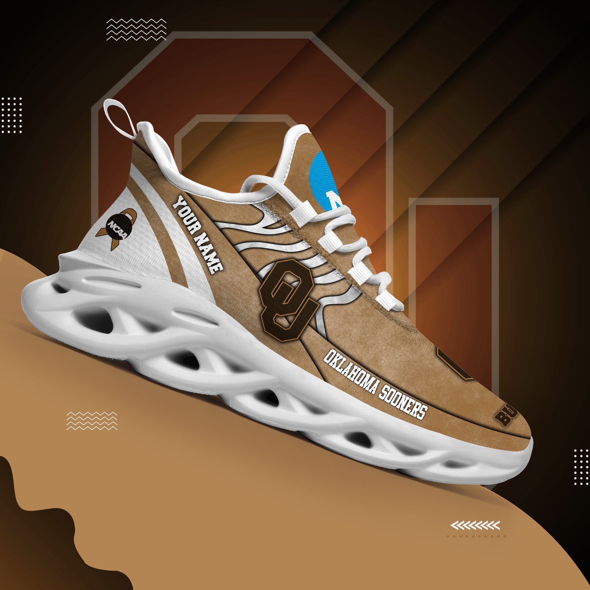 Oklahoma Sooners Black Max Soul Shoes 2026 Versions Custom Your Name And Number 312