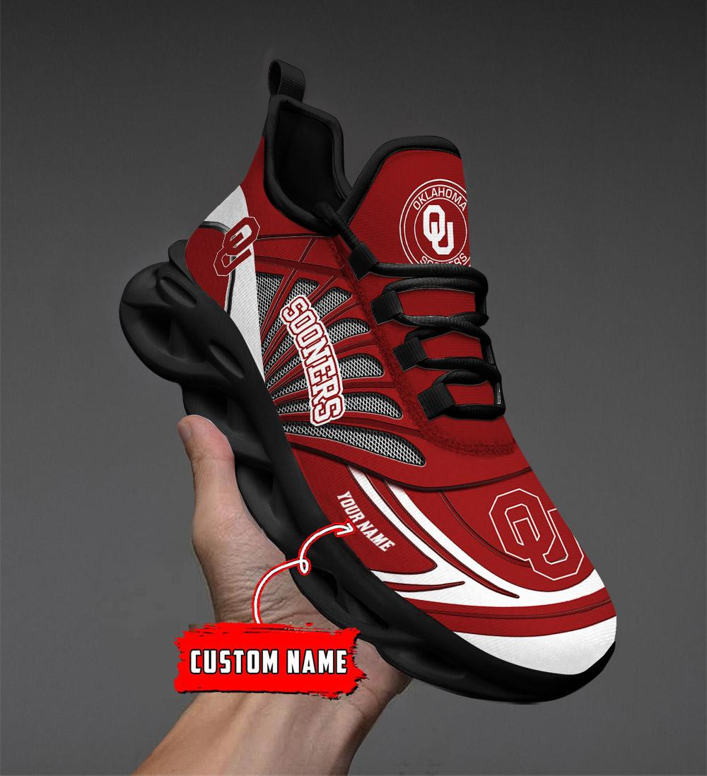 Oklahoma Sooners Custom Name Max Soul Shoes