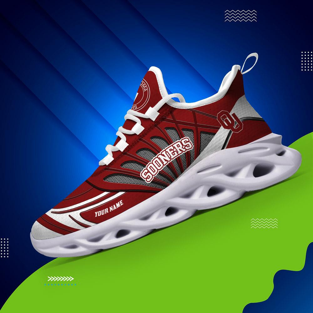 Oklahoma Sooners Custom Name Max Soul Shoes