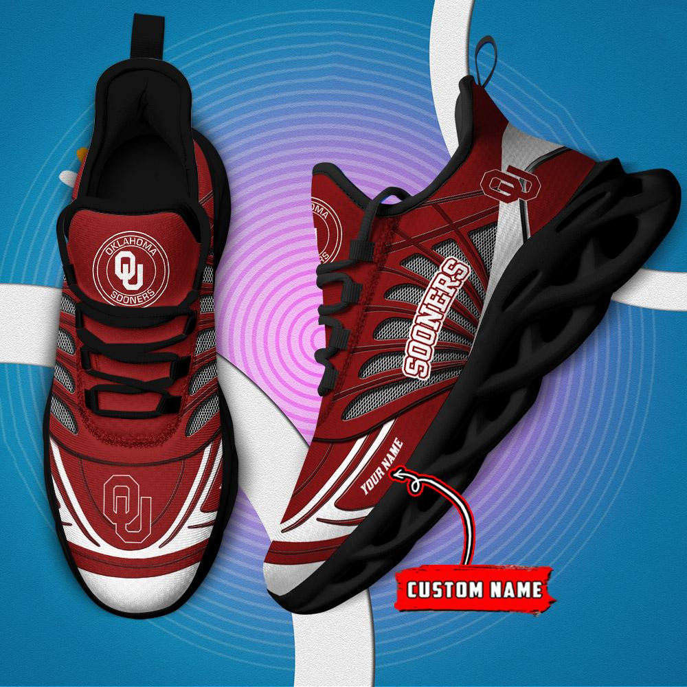 Oklahoma Sooners Custom Name Max Soul Shoes