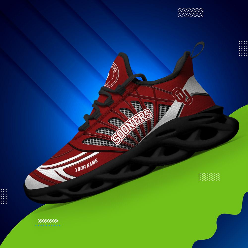 Oklahoma Sooners Custom Name Max Soul Shoes