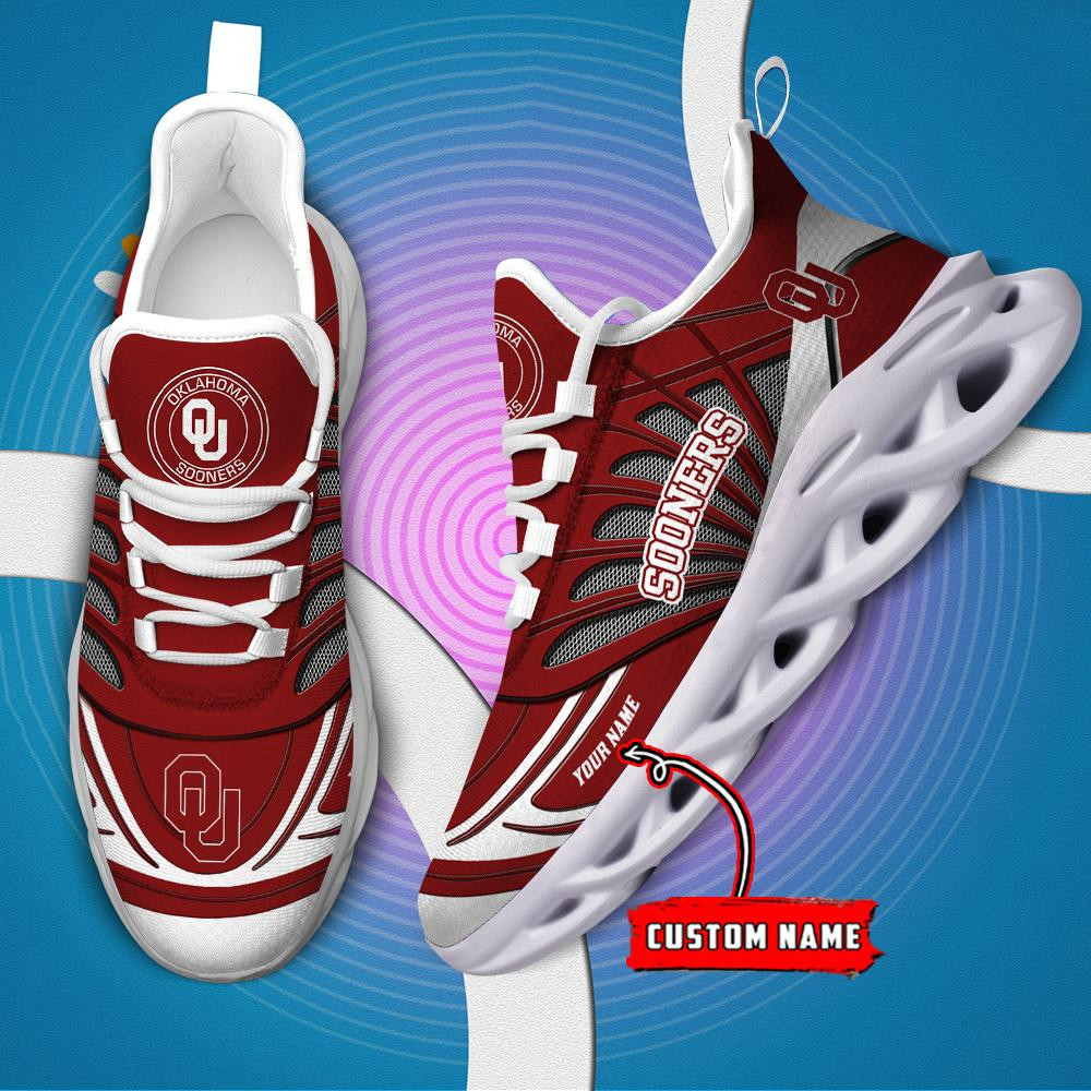 Oklahoma Sooners Custom Name Max Soul Shoes
