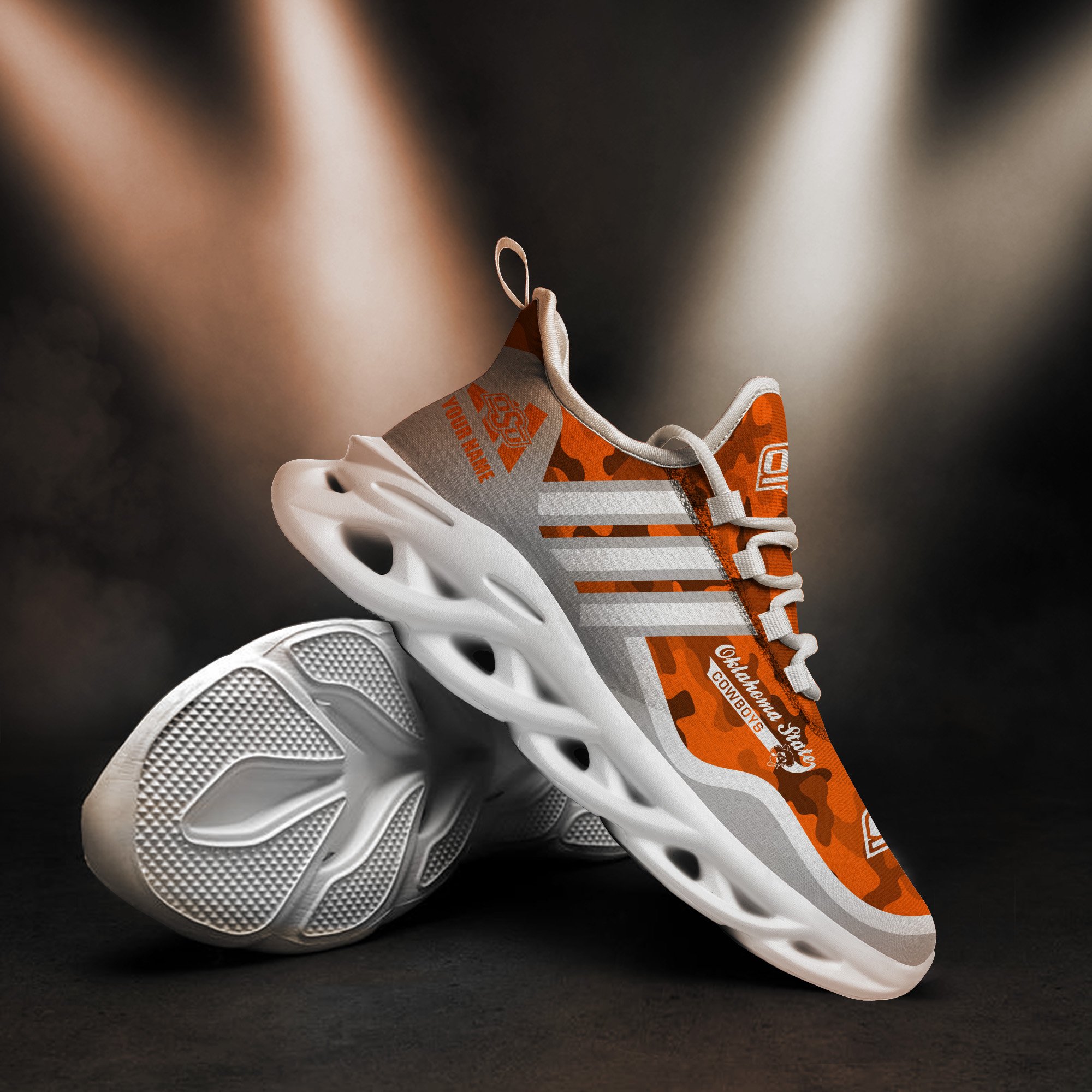 Oklahoma State Cowboys Black Max Soul Shoes 2026 Versions Custom Name 466