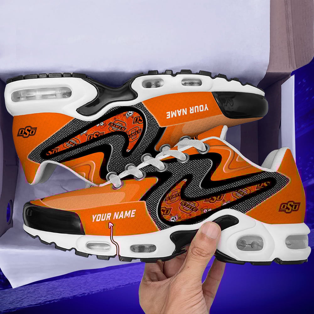 Oklahoma State Cowboys Personalized Name Team Checkmark Logo Mix Colors Stitch Line TN Air Max Shoes Air Cushion Sneakers
