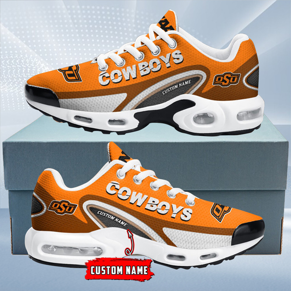 Oklahoma State Cowboys Personalized Name Team Logo Mix Colors Oval Line TN Air Max Shoes Air Cushion Sneakers