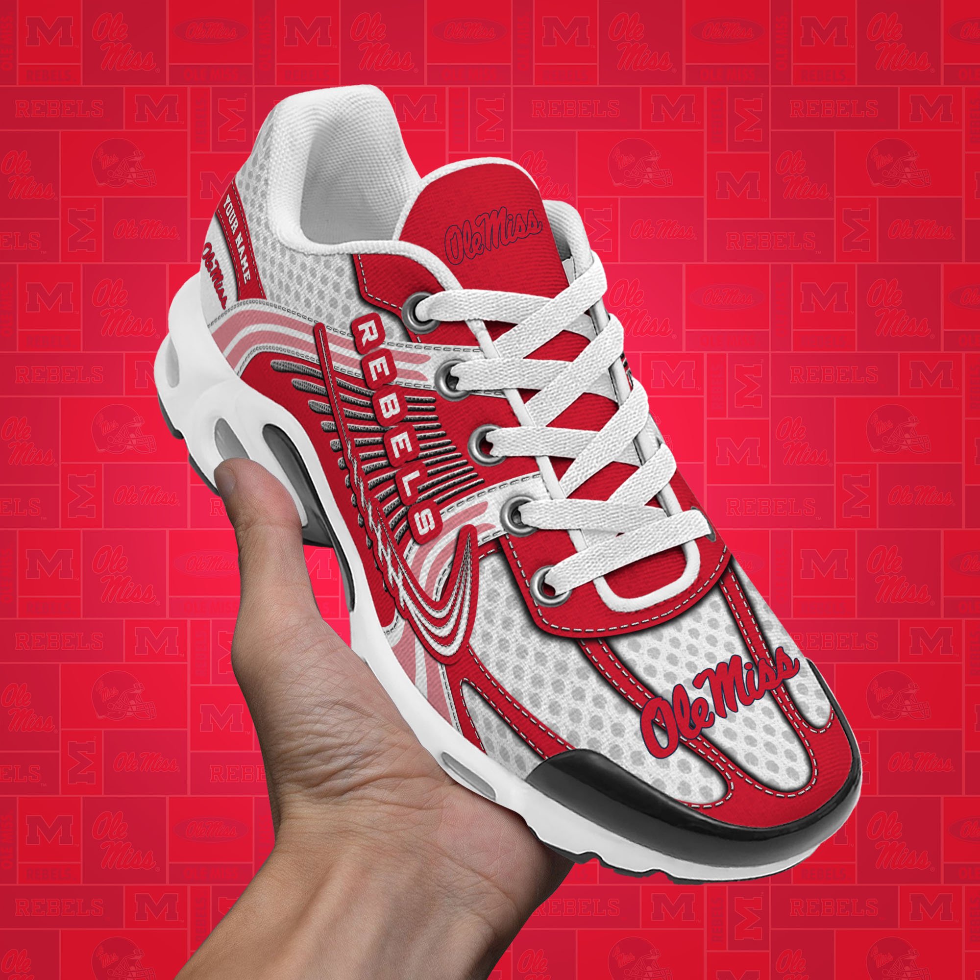 Ole Miss Rebels TN Shoes Custom Your Name, Sport Shoes