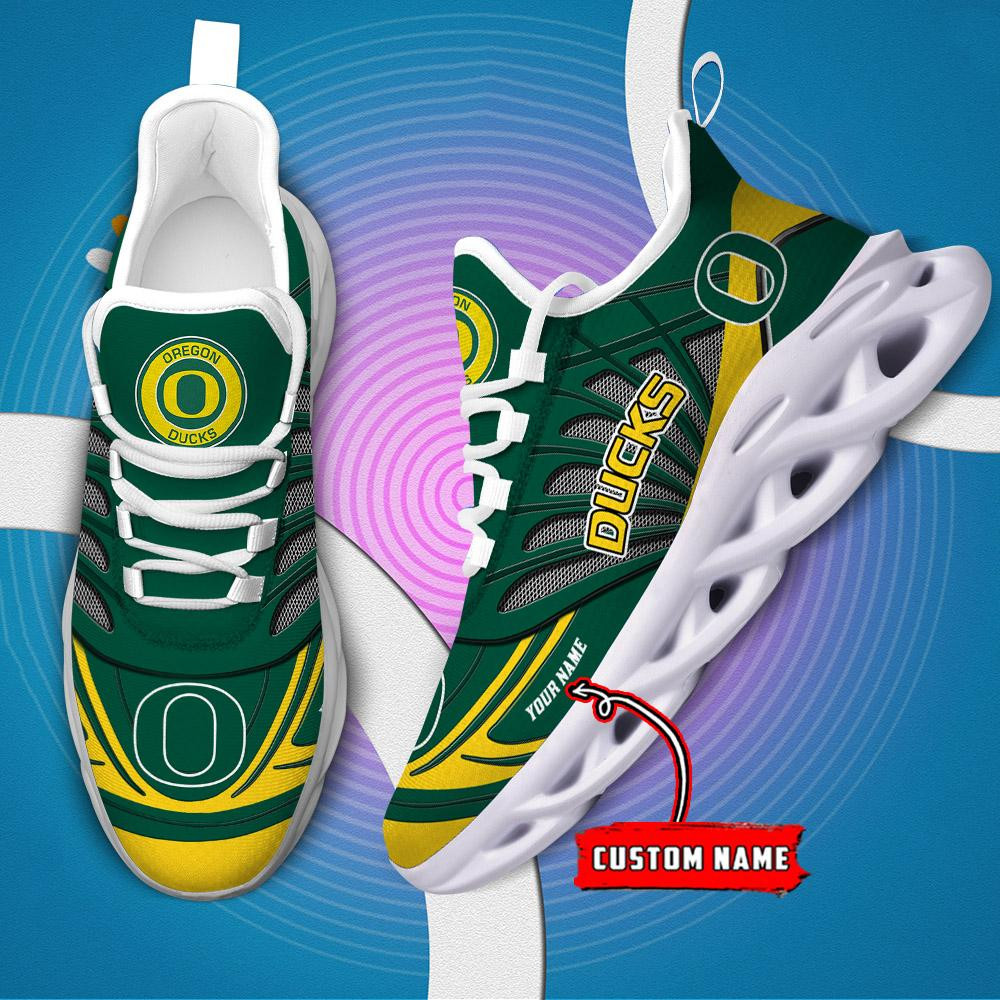 Oregon Ducks Custom Name Max Soul Shoes