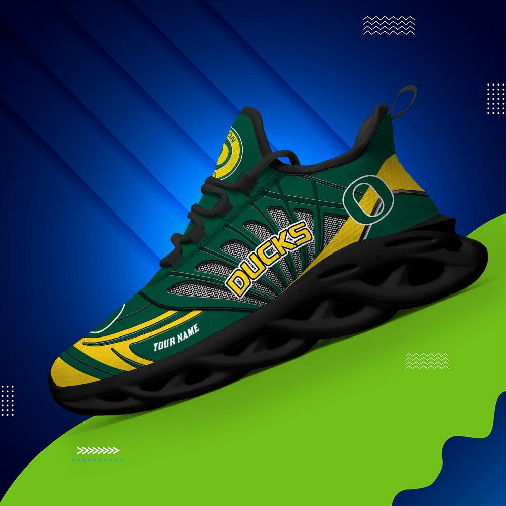 Oregon Ducks Custom Name Max Soul Shoes