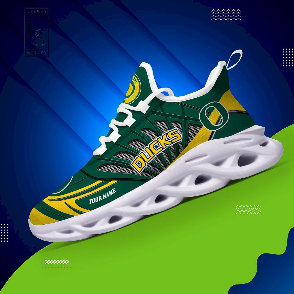 Oregon Ducks Custom Name Max Soul Shoes
