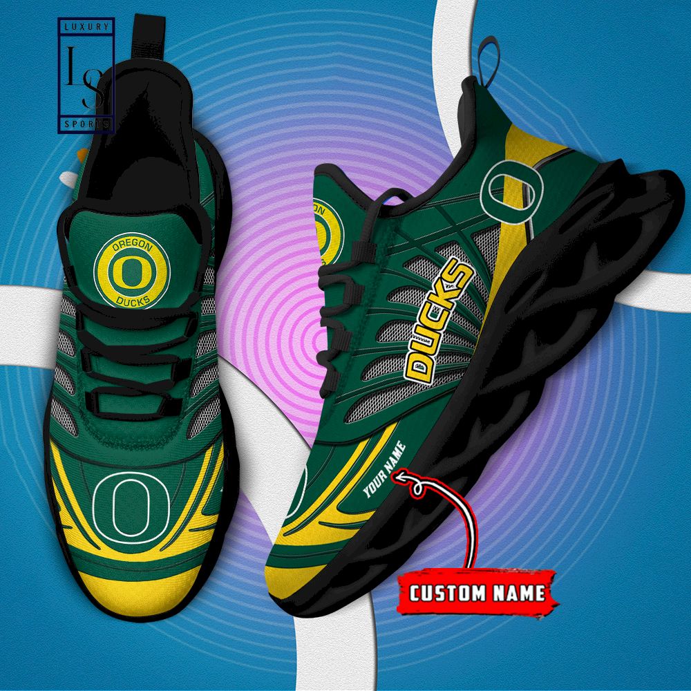 Oregon Ducks Custom Name Max Soul Shoes