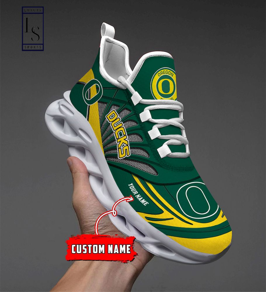 Oregon Ducks Custom Name Max Soul Shoes