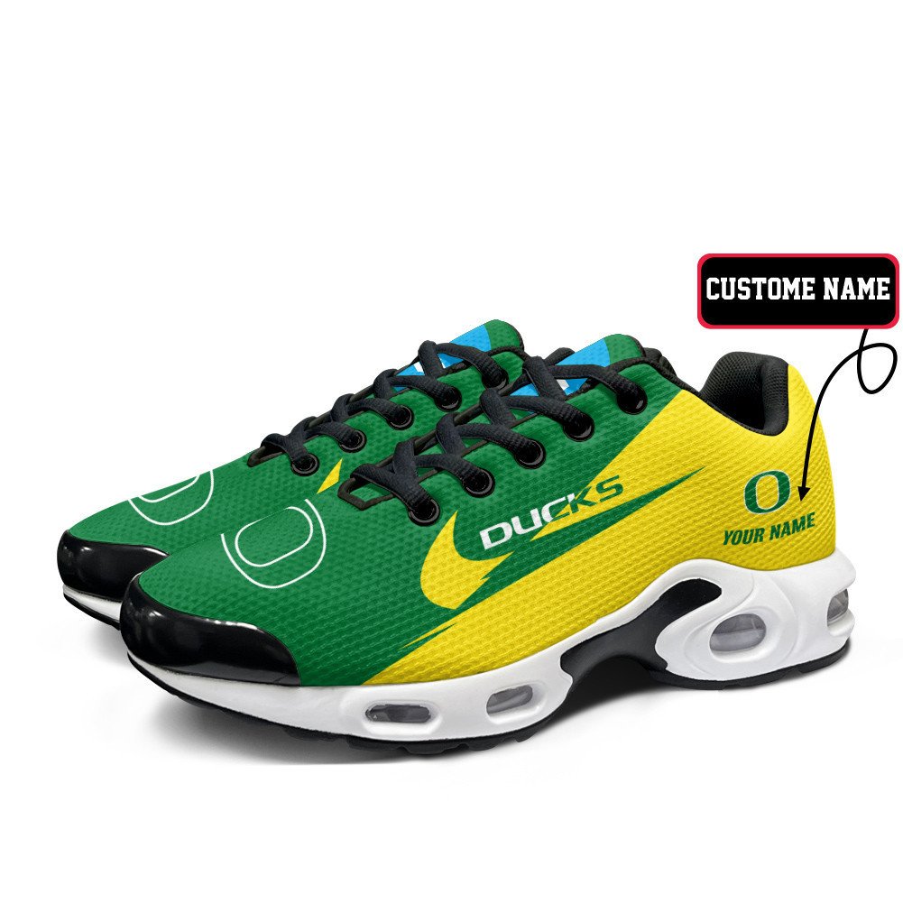 Oregon Ducks Personalized Name Team Logo Wings Of God Pattern TN Shoes Air Cushion Sneakers