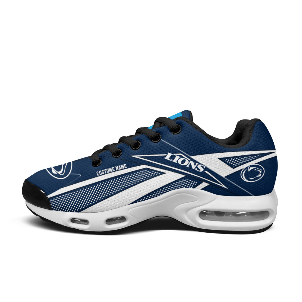 Penn State Nittany Lions Personalized Name Team Colors Supersonic Line Pattern TN Air Max Shoes Air Cushion Sneakers