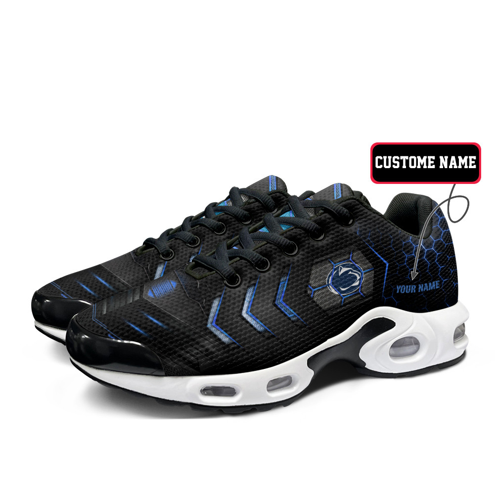 Penn State Personalized Name Team Colors Arrow Line Beehive Pattern TN Air Max Shoes Air Cushion Sneakers