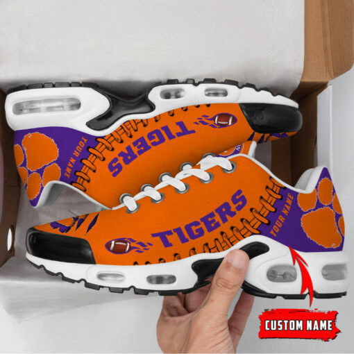 Personalized Clemson Tigers Team Logo Pattern TN Air Max Shoes Air Cushion Sneakers