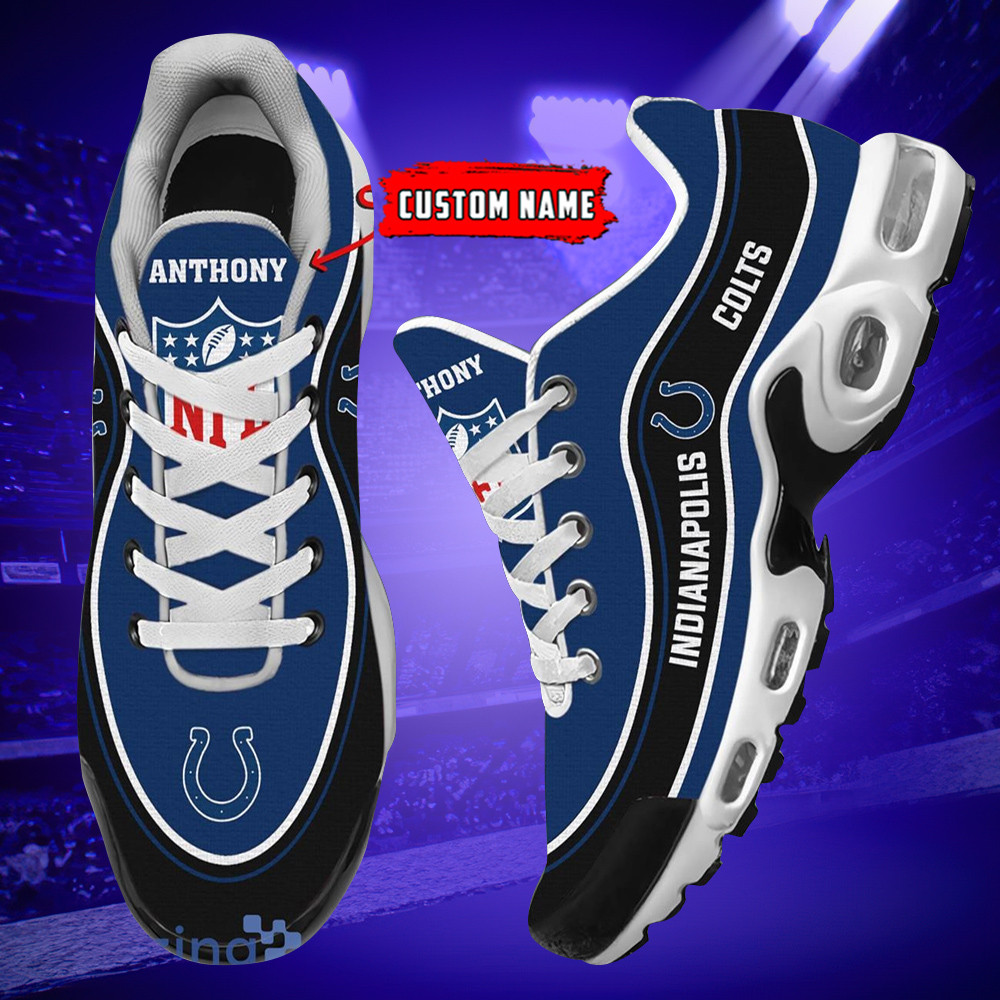 Personalized Indianapolis ColtsTeam Logo Team Name On Black TN Air Max Shoes Air Cushion Sneakers