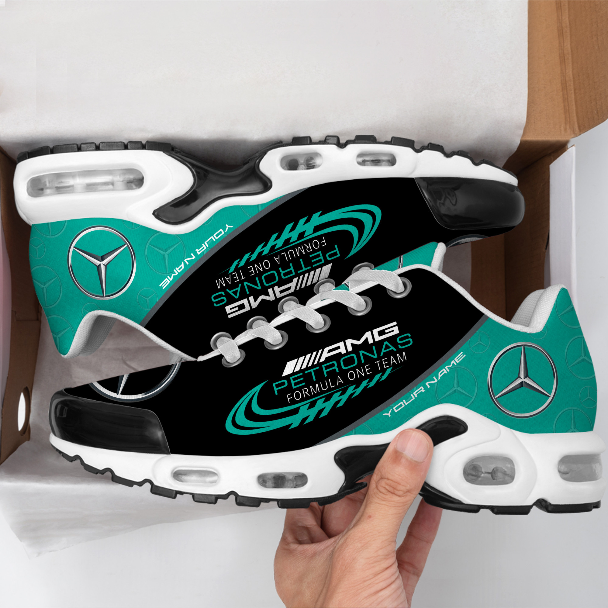 Personalized Mercedes Petronas Air Cushion Sneaker