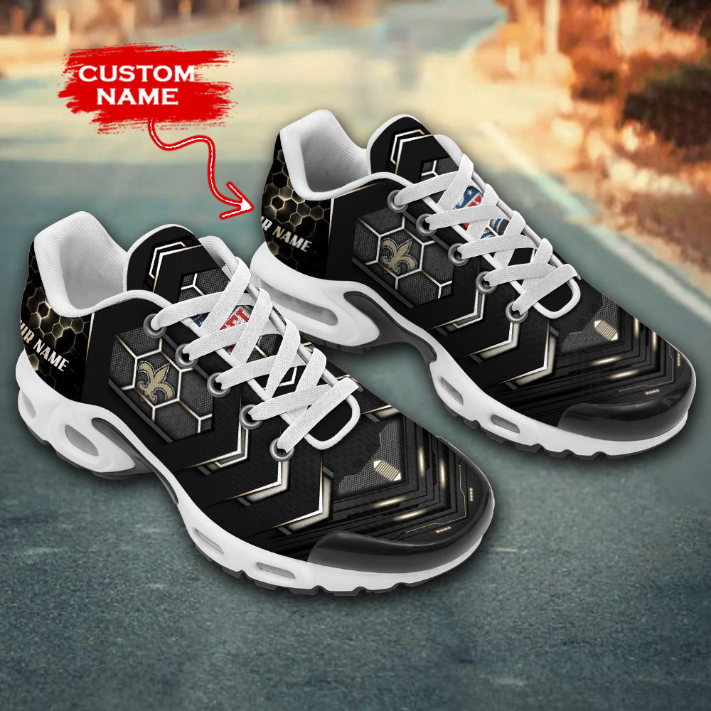 Personalized New Orleans SaintsTeam Logo Team Neon Color TN Air Max Shoes Air Cushion Sneakers