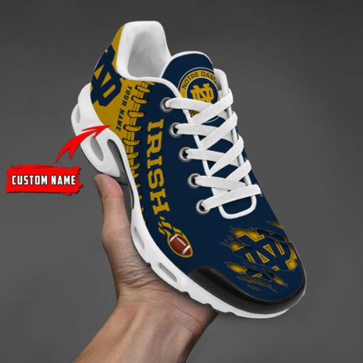 Personalized Notre Dame Fighting Irish Team Logo Rugby Ball Pattern TN Shoes Air Cushion Sneakers